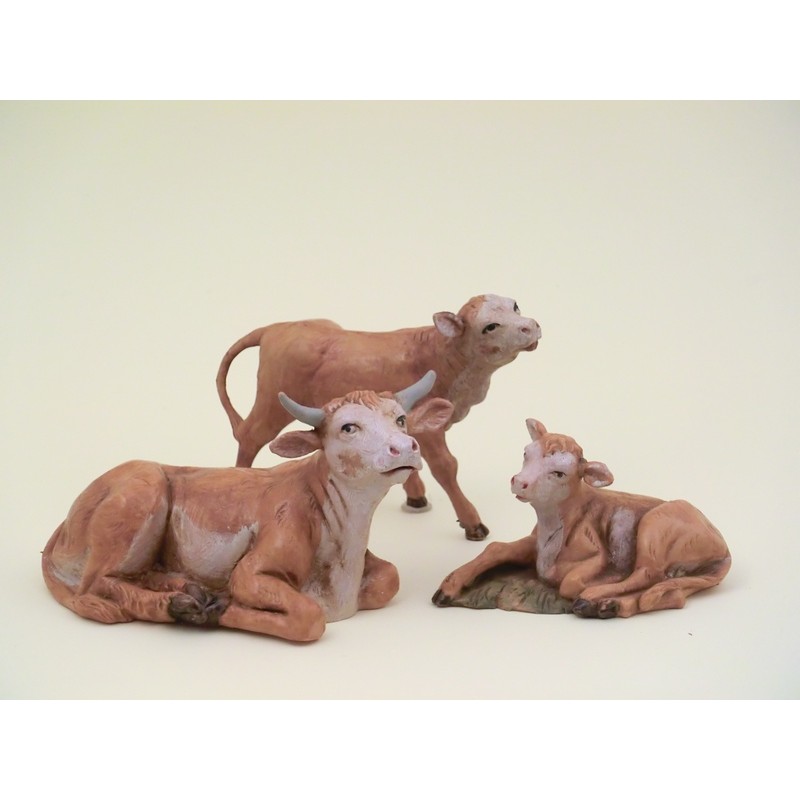 Famiglia bovini cm 12