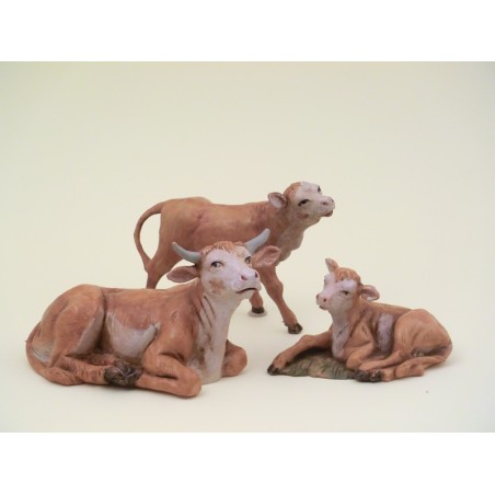 Famiglia bovini cm 12