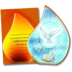 Fiammella Confermazione in legno e cartoncino