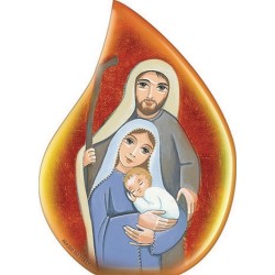 Fiammella Natività  in legno e cartoncino