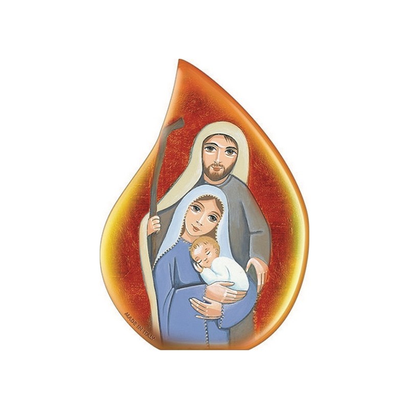 Fiammella Natività  in legno e cartoncino