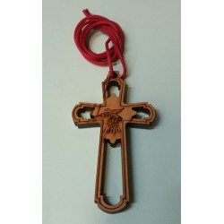 Croce Cresima in ulivo con cordoncino