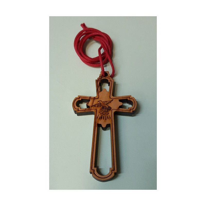 Croce Cresima in ulivo con cordoncino