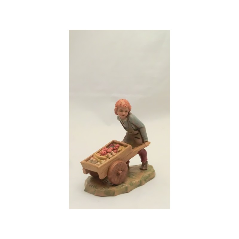 Fruttivendolo con carriola cm 12