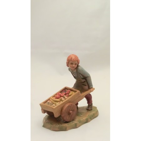 Fruttivendolo con carriola cm 12