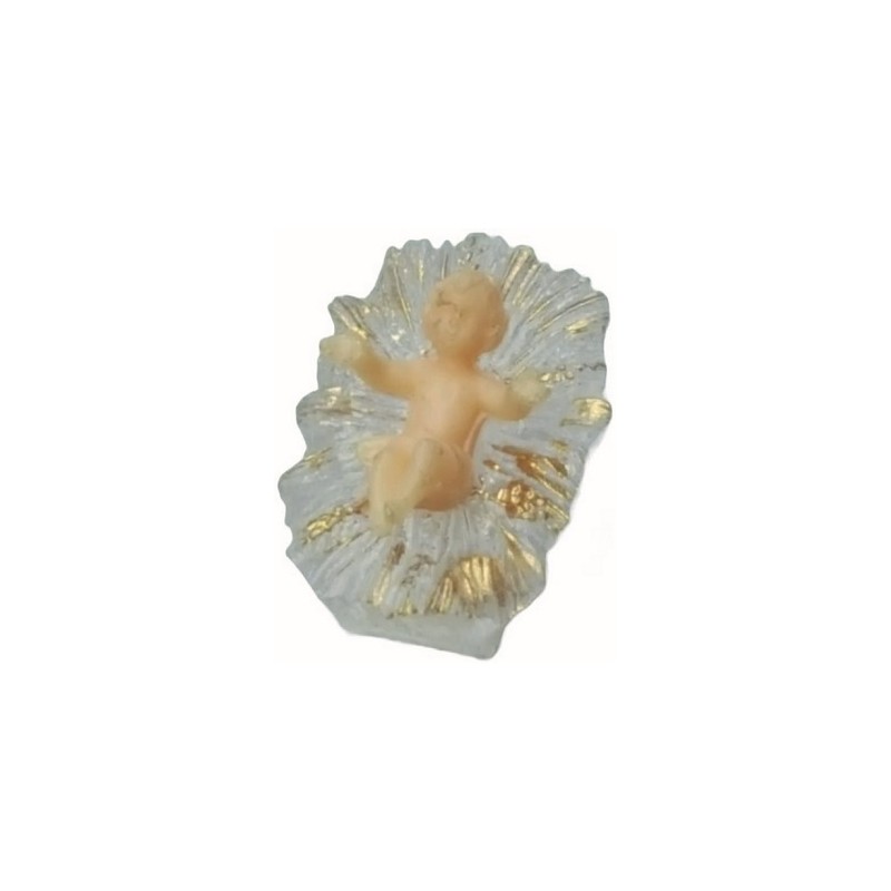 cm. 3 Bambino e culla in plastica