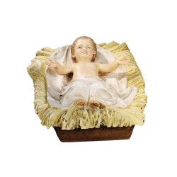 Gesù Bambino in culla - presepio cm. 50