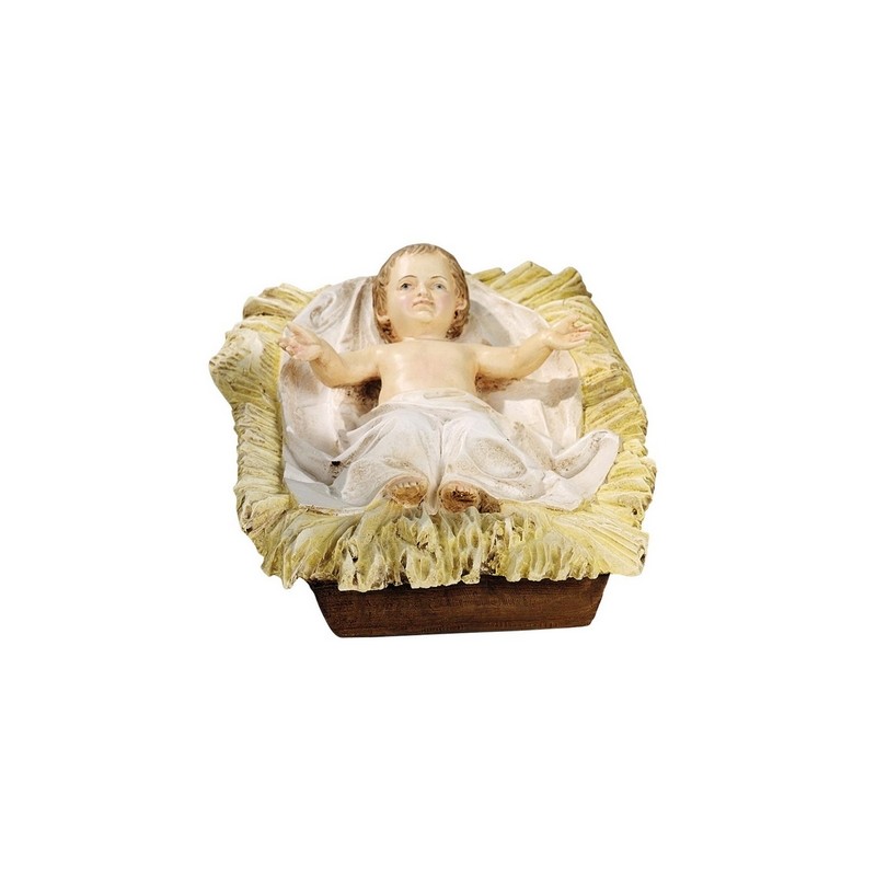 Gesù Bambino in culla - presepio cm. 50