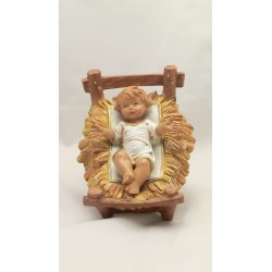 Gesù bambino in culla cm 30