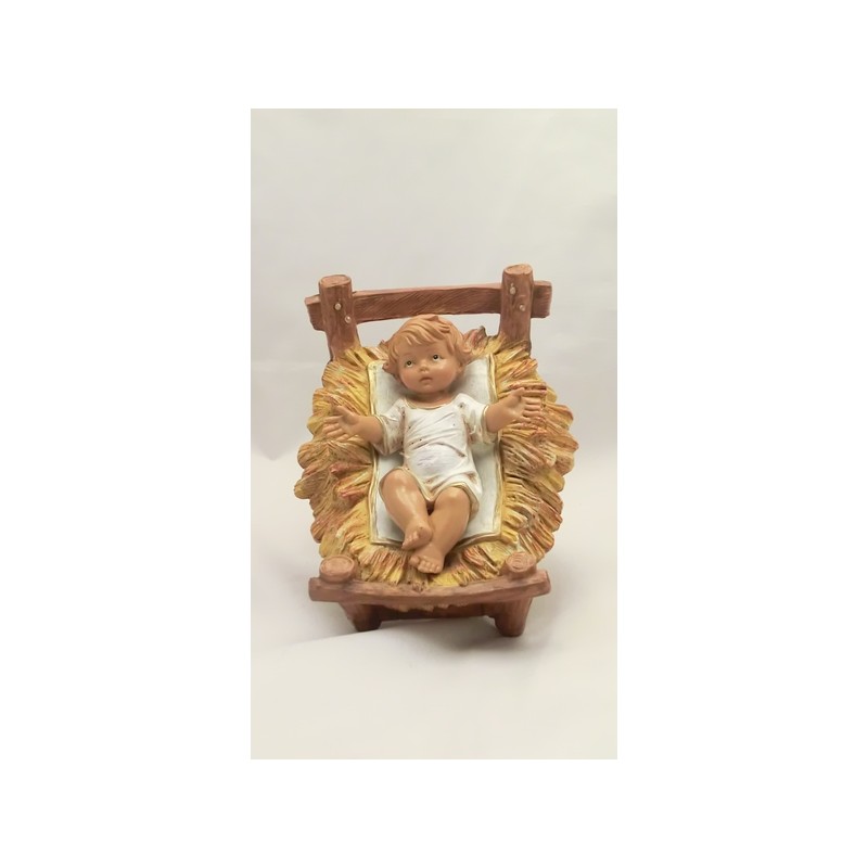 Gesù bambino in culla cm 30