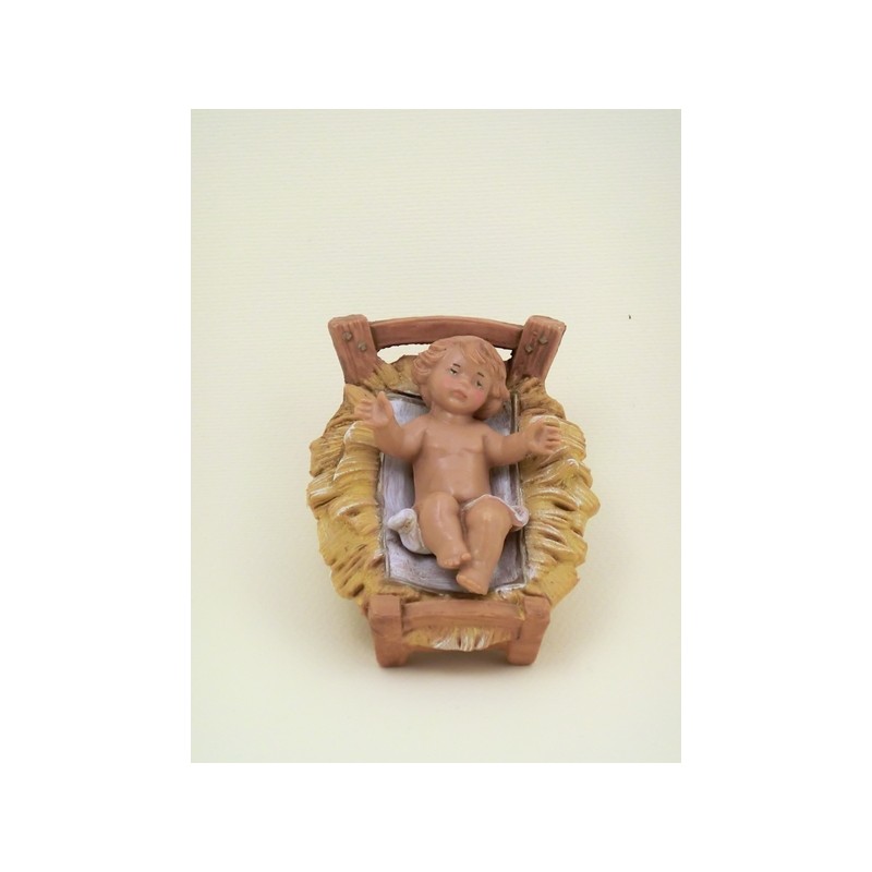 Gesù Bambino in culla per cm 12