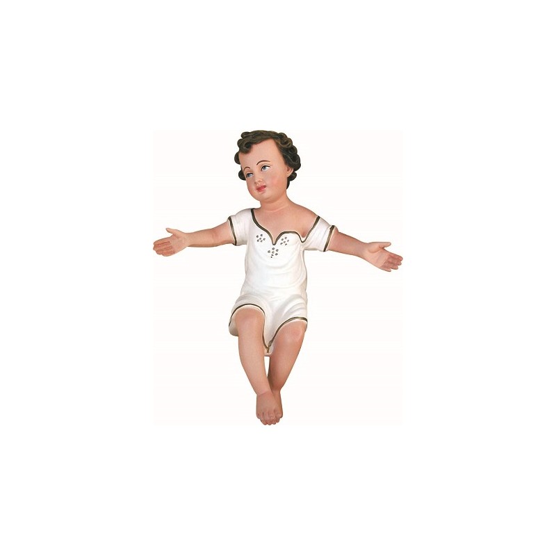 cm. 23 Bambino in resina con veste