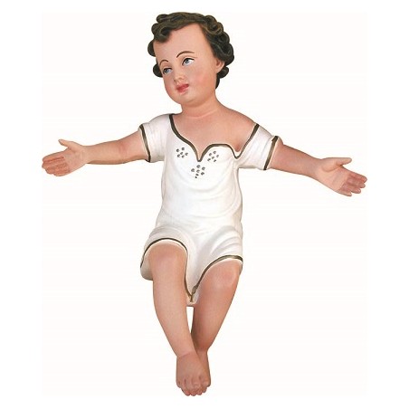 cm. 23 Bambino in resina con veste