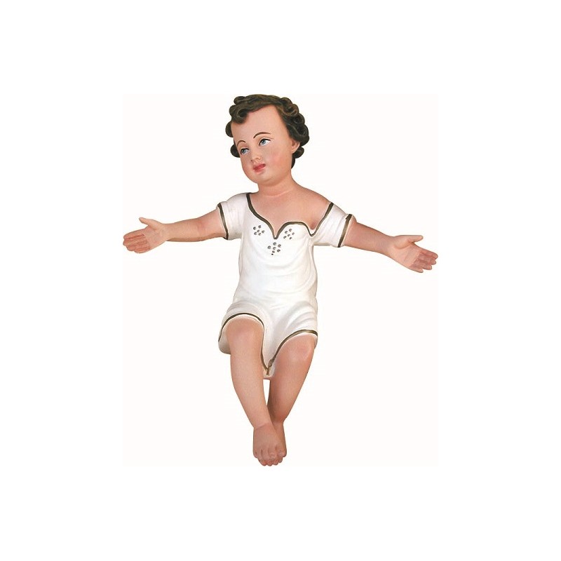 cm. 30 Bambino in resina con veste