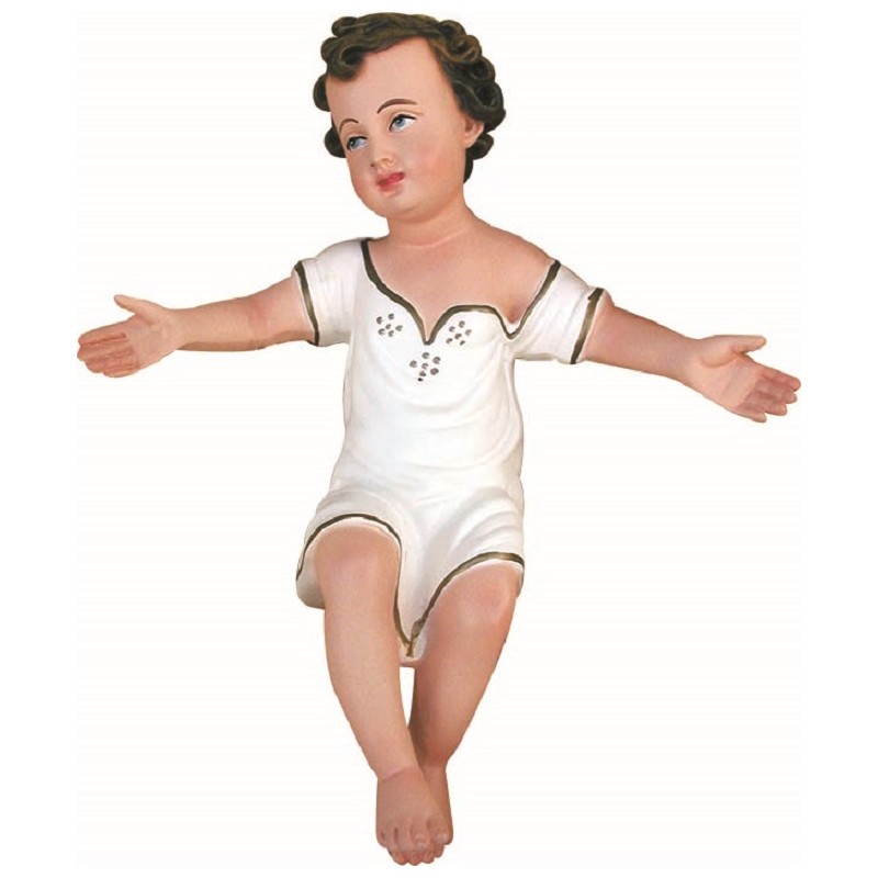 cm. 50 Bambino in resina con veste