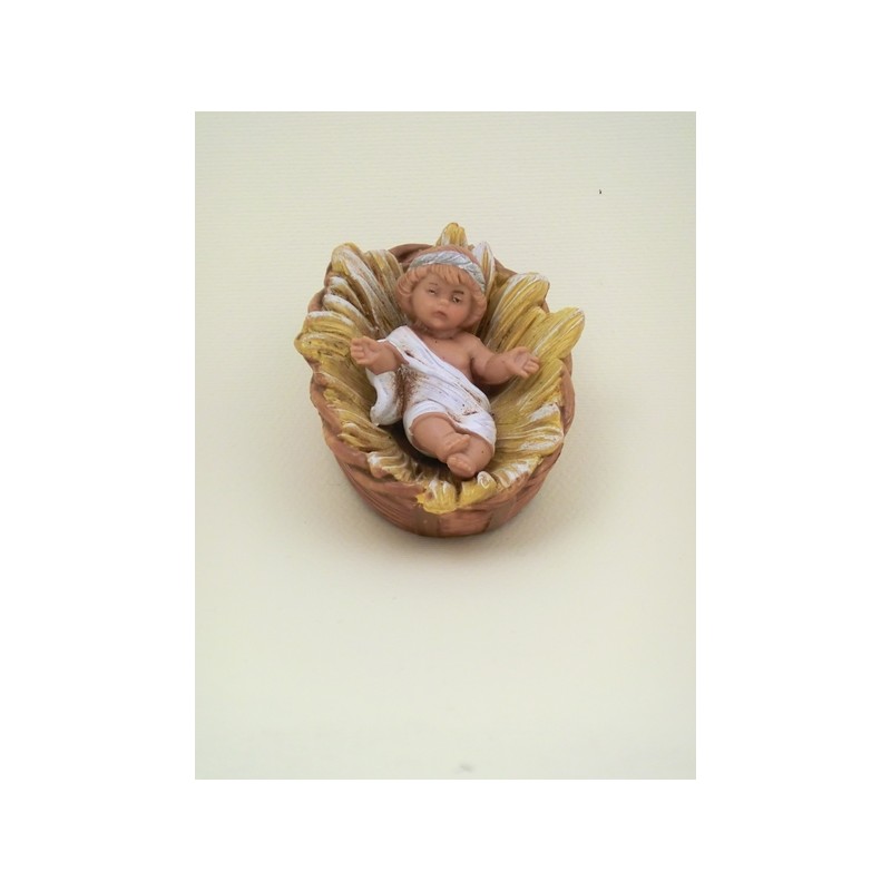 Gesù Bambino stile arabo in culla per cm 12