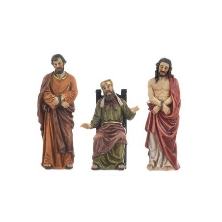 Gesù, Caifa e Barabba cm. 13 (3 pz)