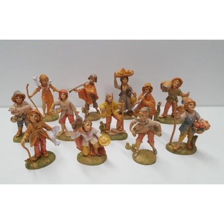 Gruppo(12 pastori) in pvc cm. 8,2