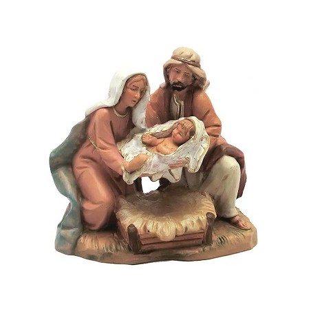 Gruppo natività tipo legno cm. 12