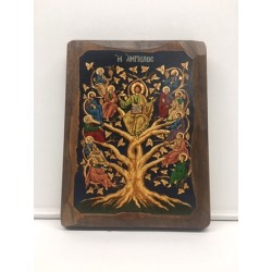 Icona greca serigrafata Albero della vita cm. 16x21