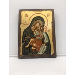 Icona greca serigrafata Madonna con Bambino cm. 21x28