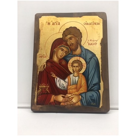 Icona greca serigrafata con immagine Sacra Famiglia