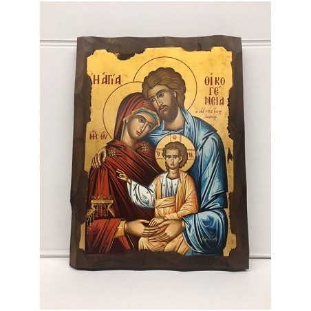 Icona greca serigrafata Sacra Famiglia cm. 30x40