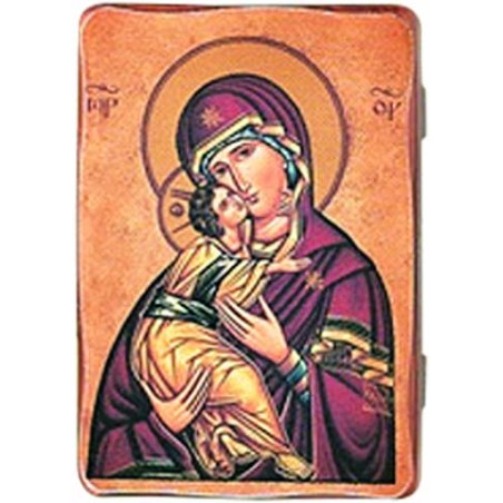 Icona Madonna con Bimbo tela su legno