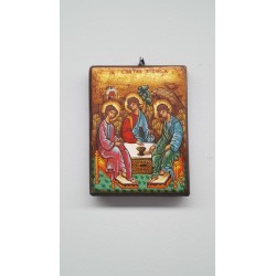 Icona rumena dipinta - Santissima Trinità - cm. 14x18