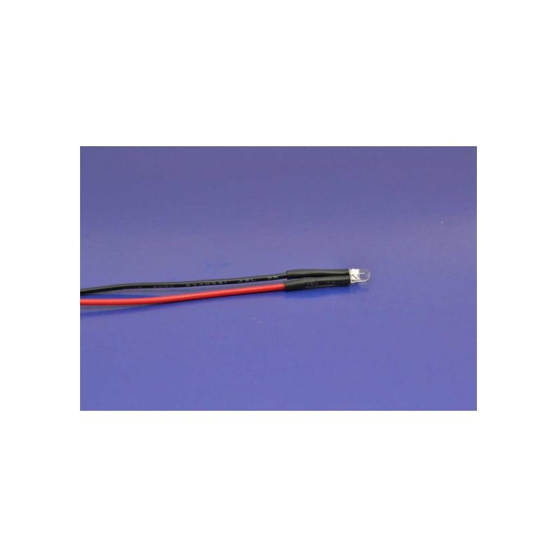 Led fuoco 5 mm. con spezzone filo