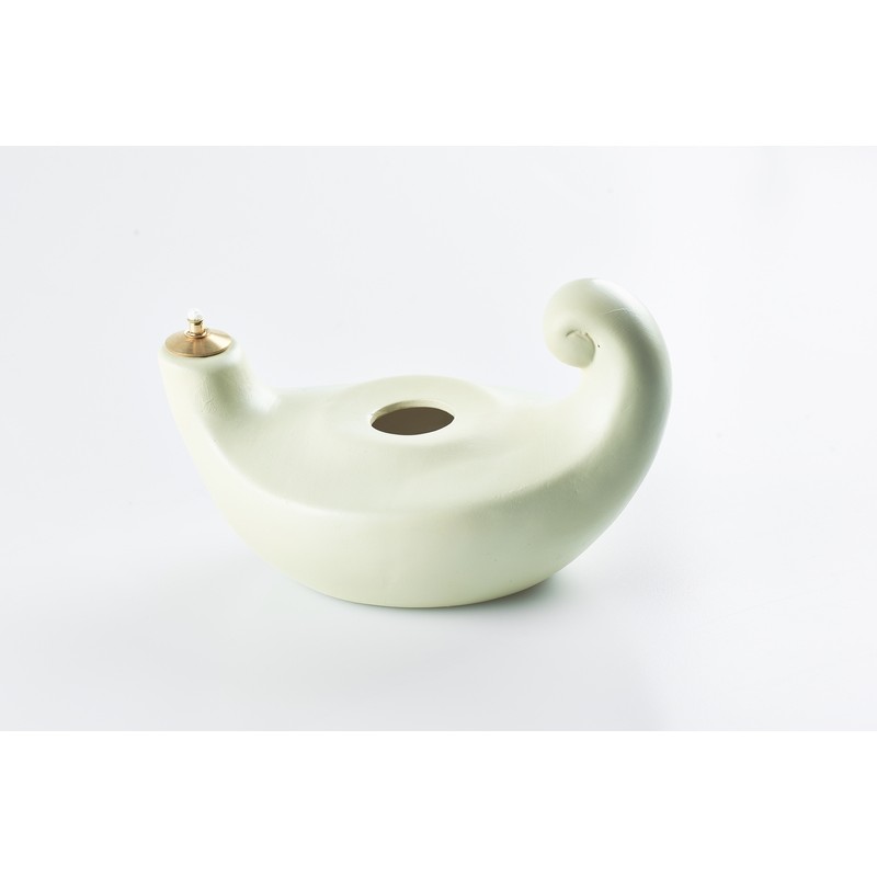 Lucerna porcellana bianca cm. 20