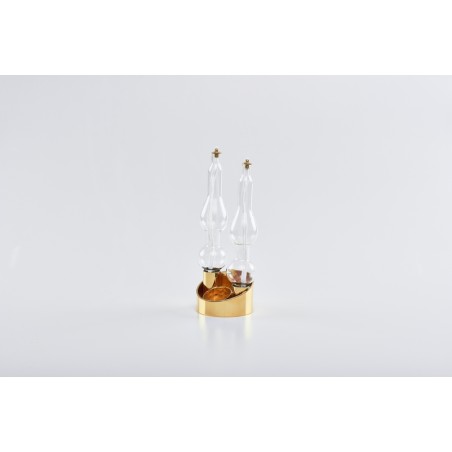 Lume doppio su basetta metallo cm. 21