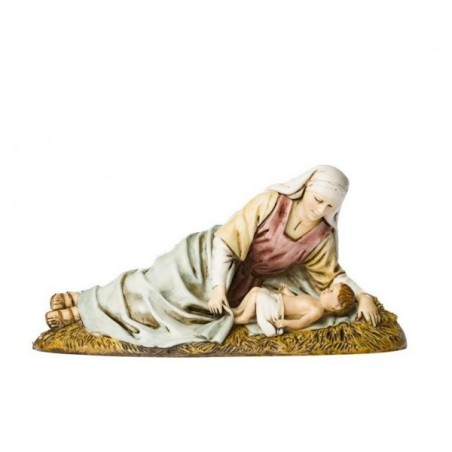 Madonna sdraiata con Bimbo cm. 13