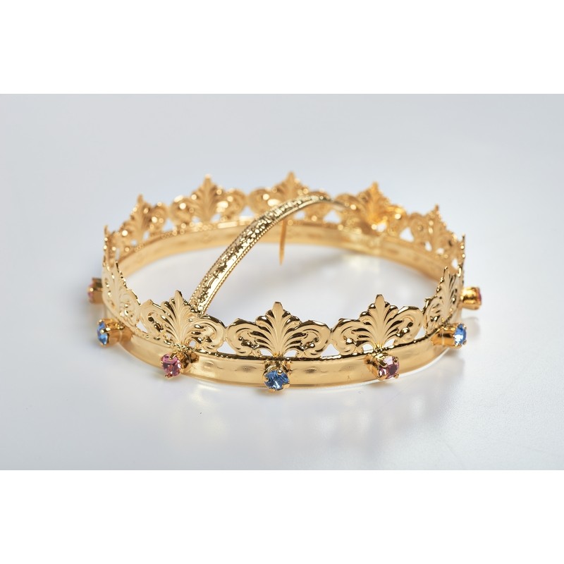 Minicorona Reale Ø 10 in ottone dorato 24k