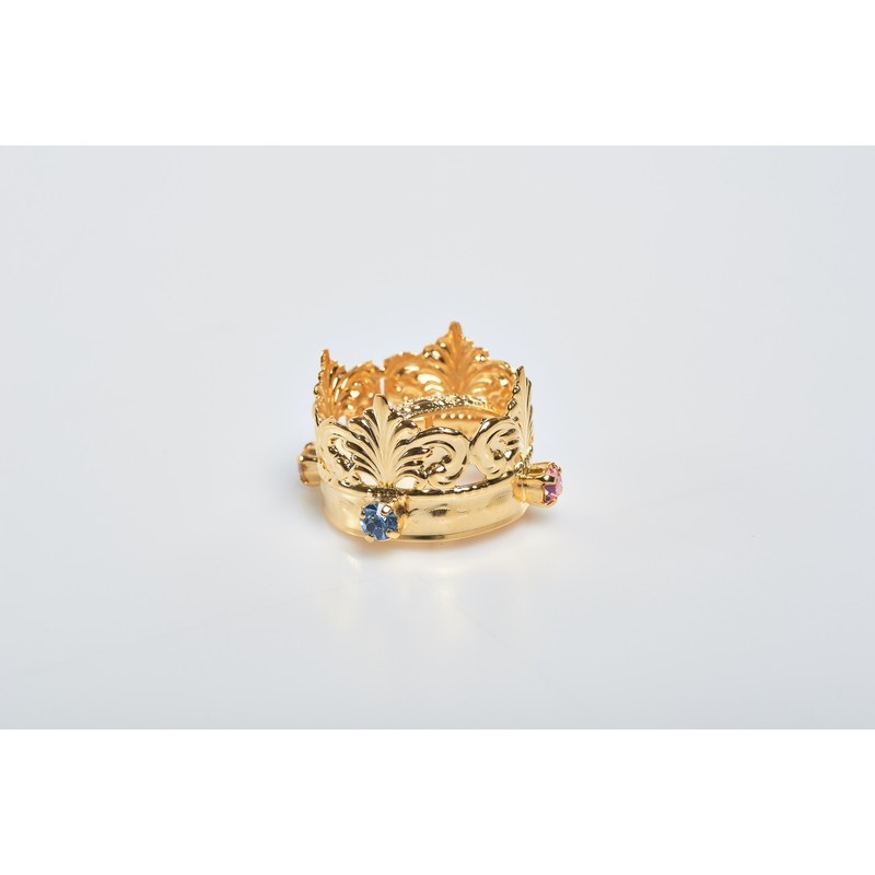 Minicorona Reale Ø 3 in ottone dorato 24k