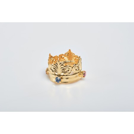Minicorona Reale Ø 3 in ottone dorato 24k