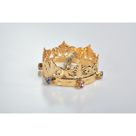 Minicorona Reale Ø 5 in ottone dorato 24k