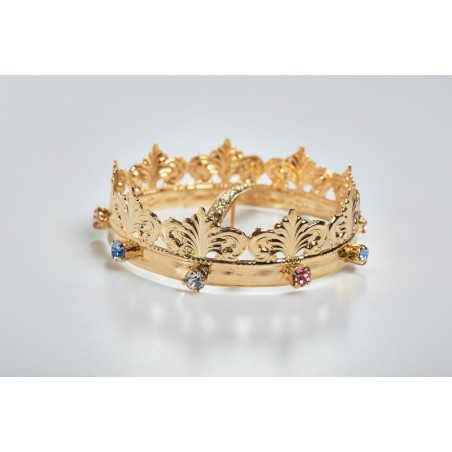 Minicorona Reale Ø 7 in ottone dorato 24k