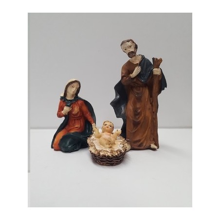 Natività 3 pezzi in resina cm. 11