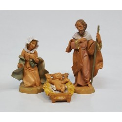 Natività 3 tipo legno pezzi cm. 12