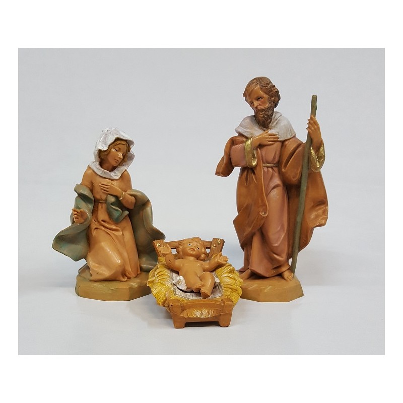 Natività 3 tipo legno pezzi cm. 12