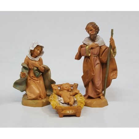 Natività 3 tipo legno pezzi cm. 12
