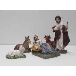 Natività 5 pezzi in resina cm. 10