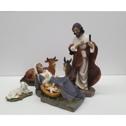 Natività 5 pezzi in resina cm. 19
