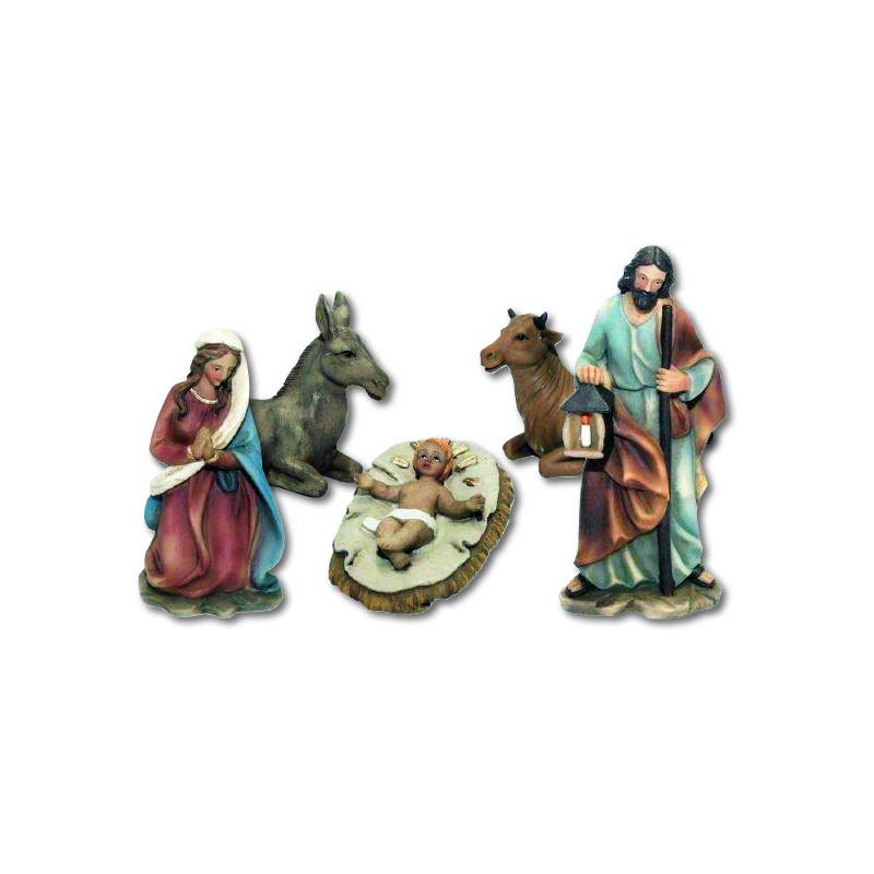 Natività 5 pezzi in resina cm. 8,5