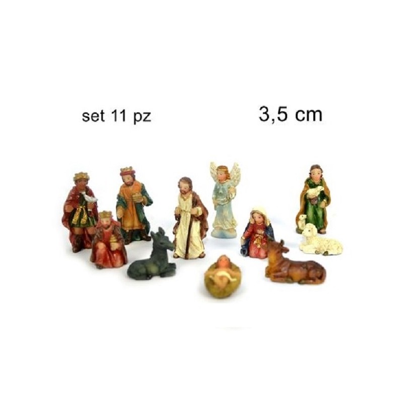 Natività 8 pz resina cm. 3,5