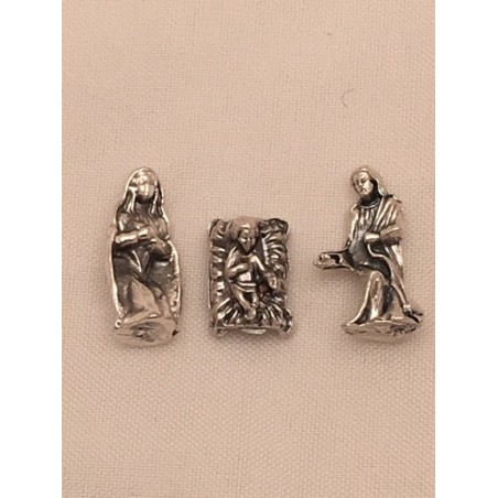 Natività in metallo 3 pezzi cm. 1,7