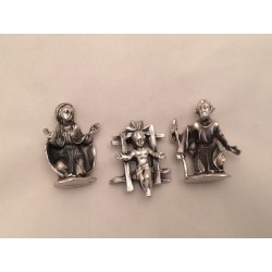 Natività in metallo 3 pezzi cm. 4,5