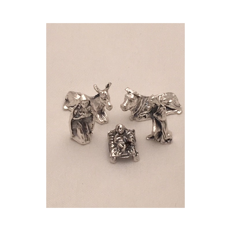 Natività in metallo 5 pezzi cm. 1,7