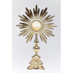 Ostensorio barocco in bronzo/ottone cm. 57